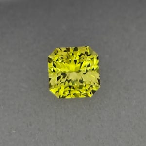 1.60 Ct Precision Cut Lab Yellow Sapphire, 7 MM Radiant Cut Yellow Sapphire,  Custom Cut Gemstone, Loose Blue Sapphire, Sapphire Gemstone
