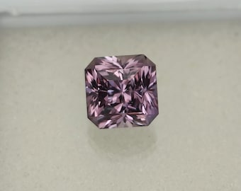 4.15 Ct Lab Alexandrite Gemstone: 8 MM Asscher Cut, Purple