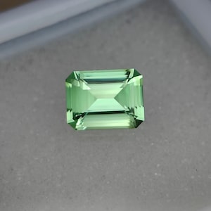 Precision Cut - 2.80 ct Apple Green Lab Sapphire, 7x9 MM Emerald Cut Green Sapphire, Sapphire, High Quality Clean Sapphire, Gemstone