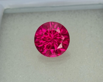 Precision Cut -  4.70 Ct  Ruby, 10 MM Round Cut Ruby, Solitaire Gemstone, Loose Ruby, Pigeon Blood Ruby, Wedding Ring Stone, Gemstone