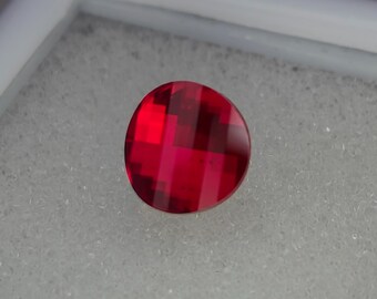 Precision Cut, 3.60 ct Pixel Cut Lab Ruby:  High End Gemstone,