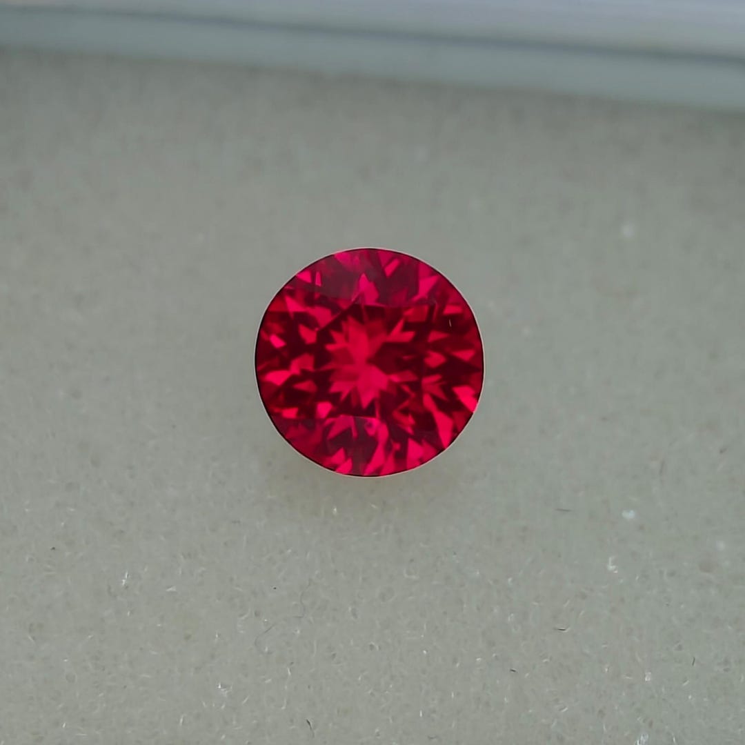 Lab Ruby Geode Precision Cut, 1.65 Ct Lab Ruby: 7mm Solitaire Gemstone, Ruby - Etsy