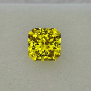 Precision Cut, Lab Yellow Sapphire, Asscher cut Yellow Sapphire, Excellent Cut Yellow Sapphire, Gemstone, Custom cut Sapphire, Gems