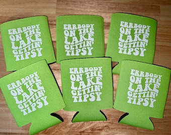 Lake Life Can Cooler * Party Favor * Custom Can Cooler * Bach Party Can Cooler * Erbody on the Lake getting Tipsy * Personalized Party Favor