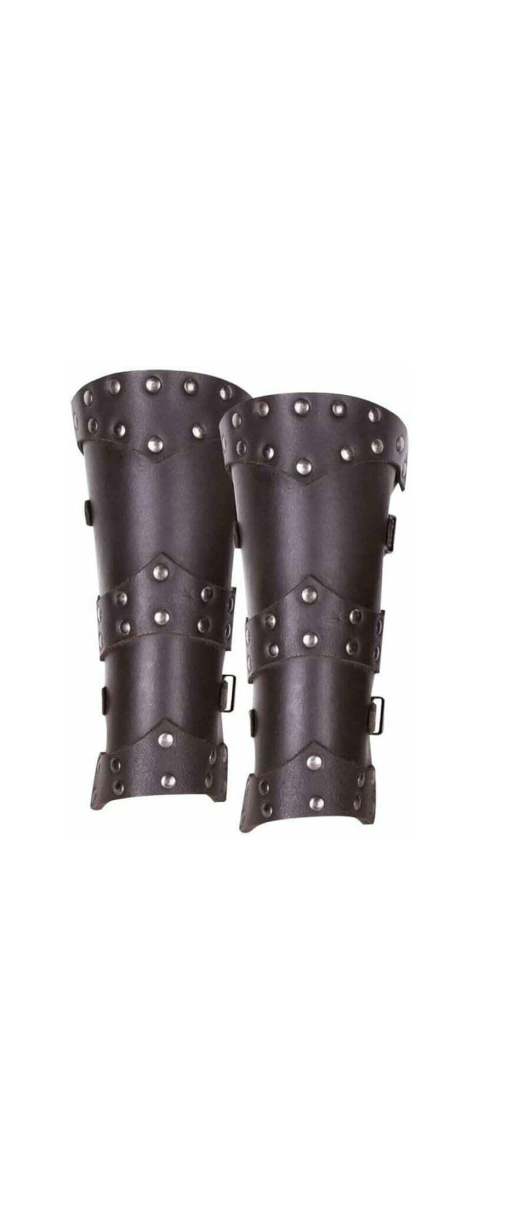 Medieval Knight Leg Guard With Stud Embossed Gaiter Leather - Etsy