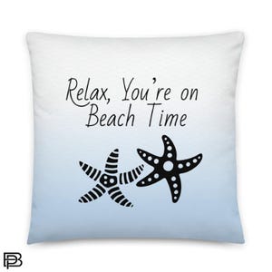 Starfish Beach Throw Pillow Coastal Decor