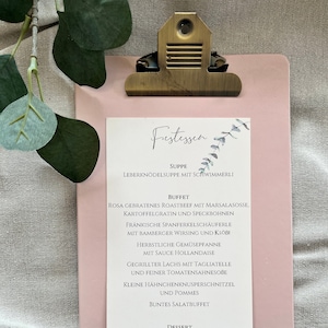 Menükarte Hochzeit DIN lang