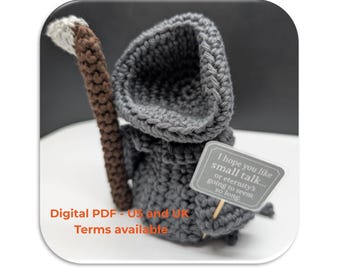 Grim Reaper Crochet Pattern PDF - Amigurumi Doll with Tattered Cloak | US & UK Terms