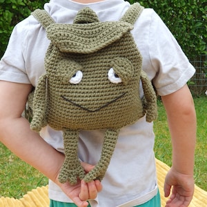 Crochet Pattern for Frog Backpack pdf.