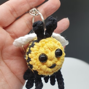 Crochet Bee Keyring Pattern