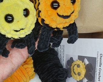 Crochet kit for Chenille Bumble Bee