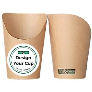 Personalized Kraft Charcuterie Cups: 12oz Wedding Snack Cups