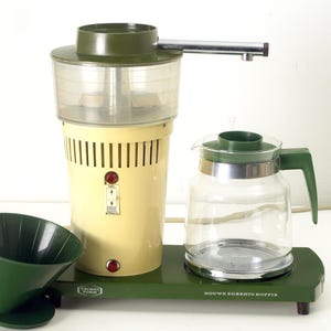 Vintage Technivorm MoccaMaster Typ 69 D.E. Douwe Egberts Bästa koppen kaffe sedan 1968 Handgjord holländsk design Filterkaffemaskin