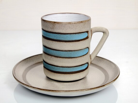 Tasse à Expresso Vintage Années 70 - Couleur Orange, Occasion Avec Quelques Marques D'usure
