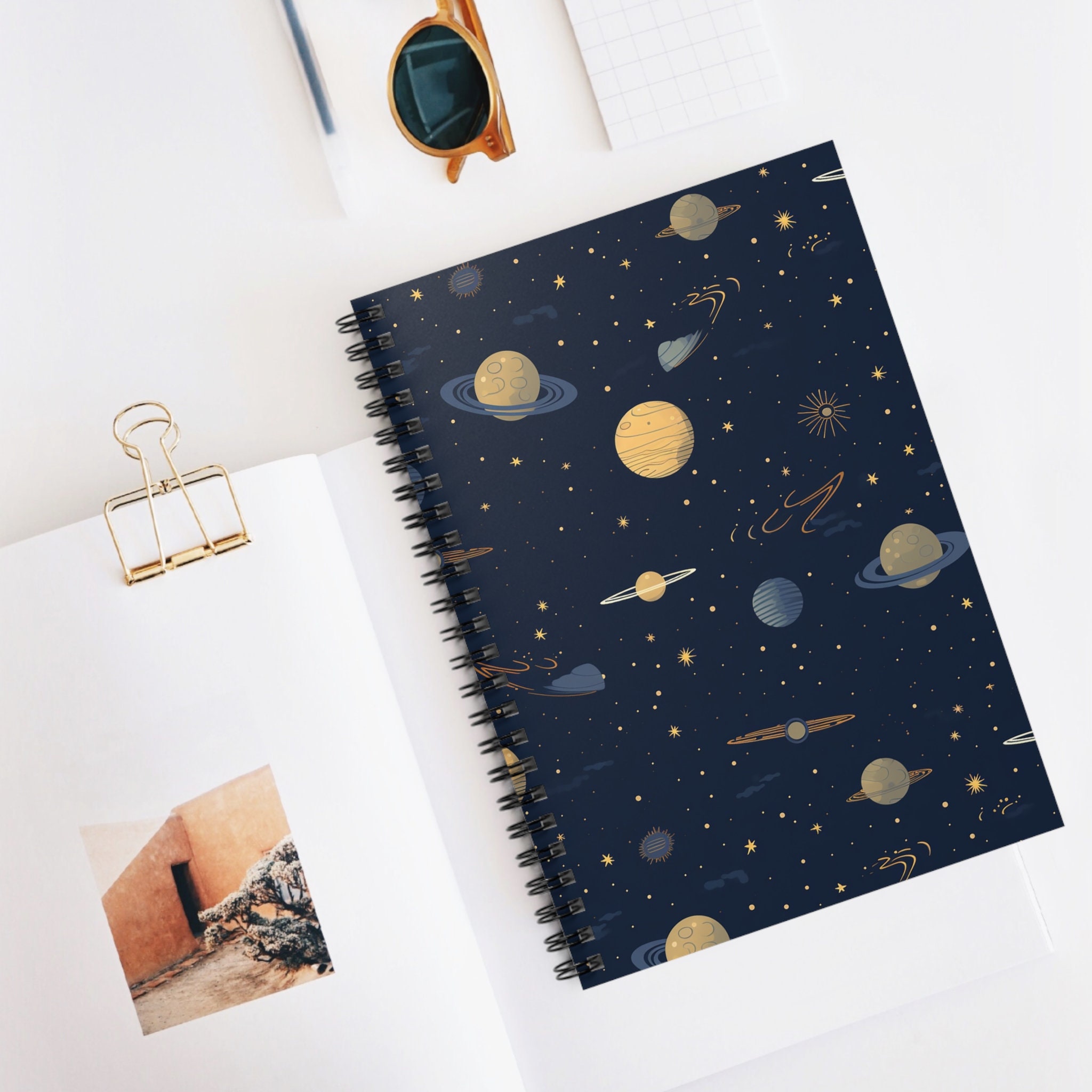 Celestial Spiral Notebook, Vintage Night Sky Witchy Journal, 118-pages ...