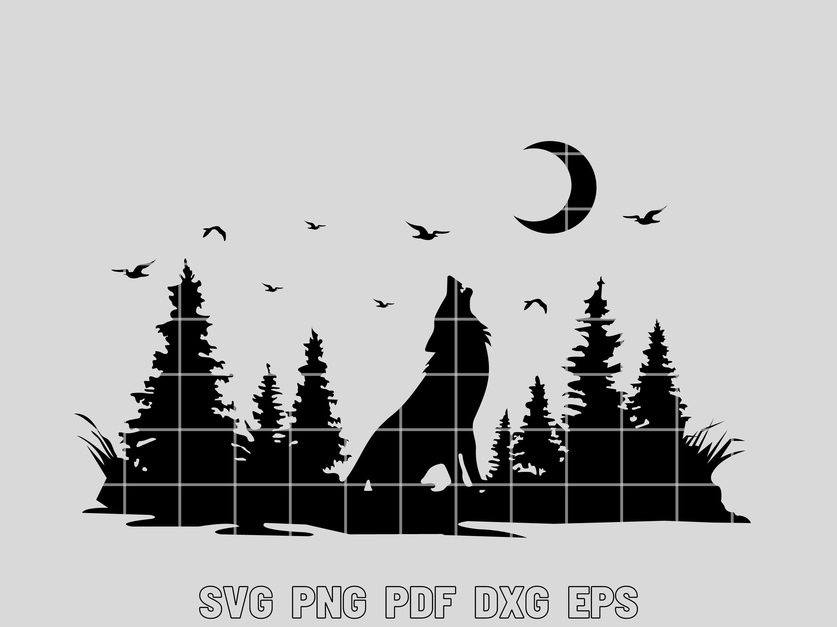 Howling Wolf Svg Png Wolf Svg Png Mountain Wolf Svg Png - Etsy Canada