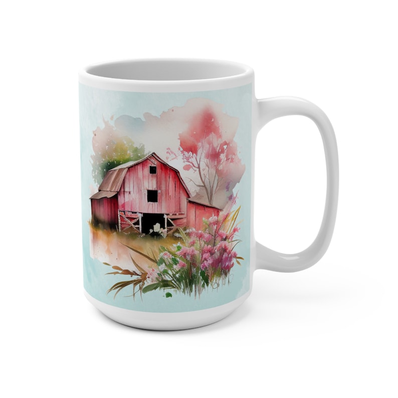 ANutSusieDesigns Barn Coffee Mug - Thumbnail 5