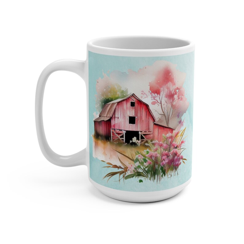 ANutSusieDesigns Barn Coffee Mug - Thumbnail 3