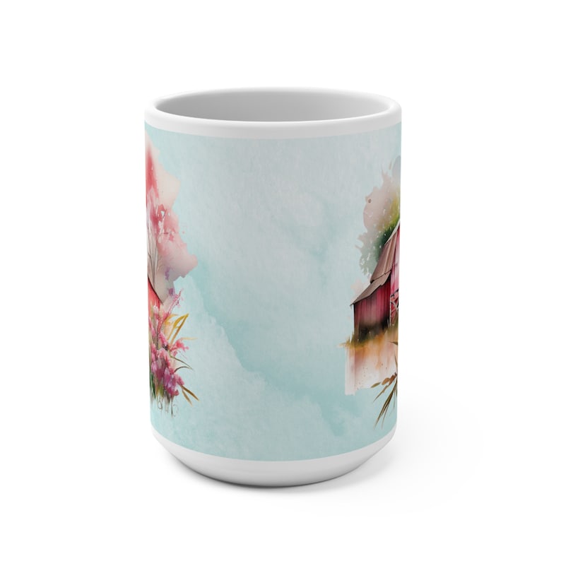 ANutSusieDesigns Barn Coffee Mug - Thumbnail 4