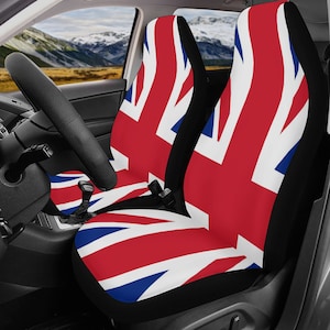 Union Jack Car Seat Covers, British flag Seat Covers, UK-themed Car Gifts, British pride Gifts, automotive accessories, New Car Gift