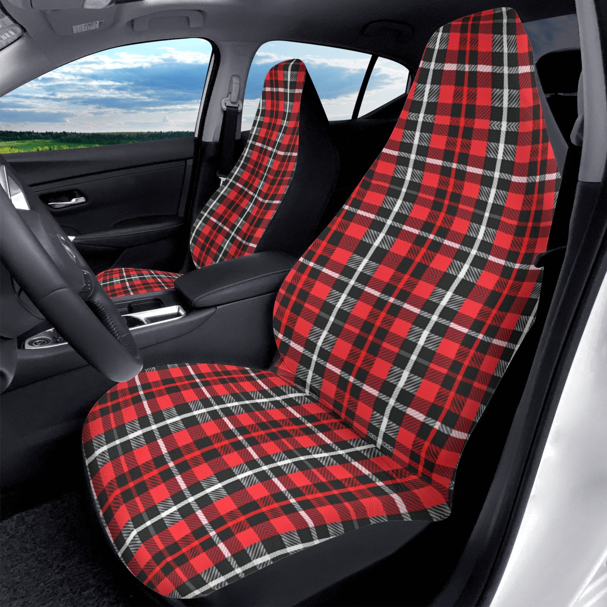 Plaid car seat covers outlet
