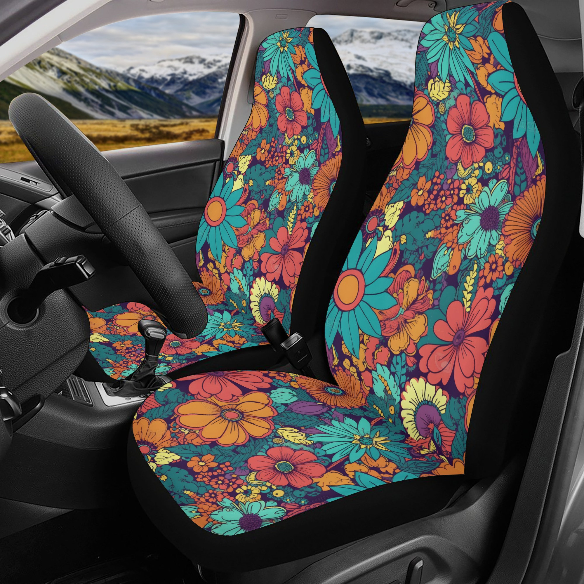 Bog Witch Aesthetic Car Seat Covers - Pvc Hippie Decor For All Seasons