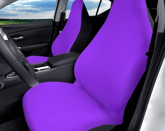 Purple Car Seat Covers on Black Universal Fit Seat Protectors for Car or SUV