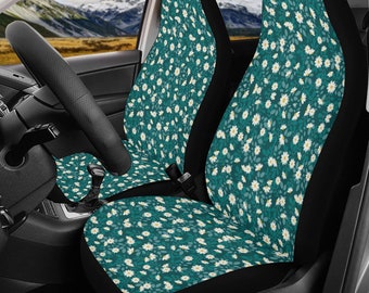 Daisy Car Seat Covers, Cottagecore Boho, Cute Floral Botanical Nature Car Seat Covers for Women Car Seat Protector, Trendy Car Seat Covers