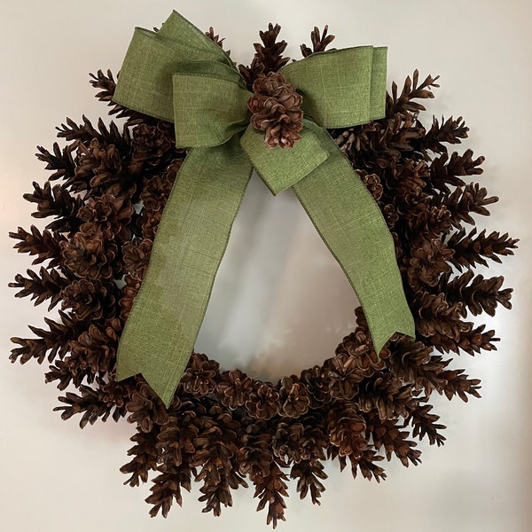 Gorgeous Fresh Pinecone Year Round Wreath. Farmhouse, Rustic, House Warming Gift, Stunning Color. Fast Shipping!