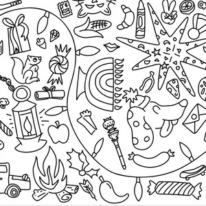 Póster gigante para colorear navideño - 6 pies de largo
