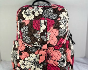 Vera Bradley Roze/Bruin/Wit Rugzak Handtas Schoudertas