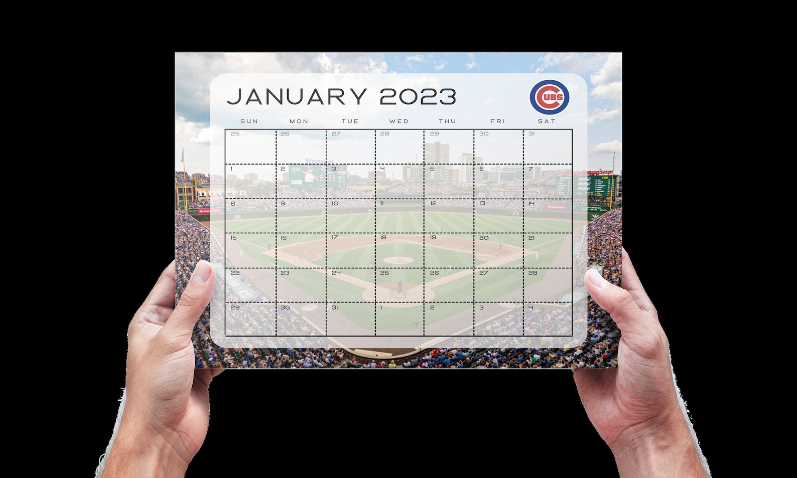 Chicago Cubs Printable 2023 Monthly Calendar Instant - Etsy