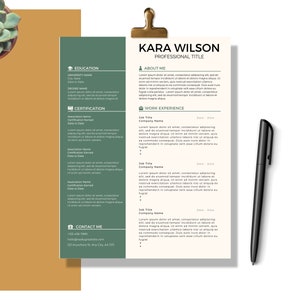 Modello di curriculum: modello di curriculum moderno e professionale per Canva per un dirigente [modello di CV - lettera di presentazione, riferimento, formato multipagina]