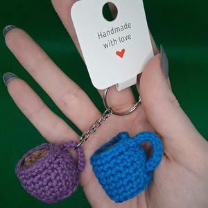 Crochet Keyring Mini Coffee Cup