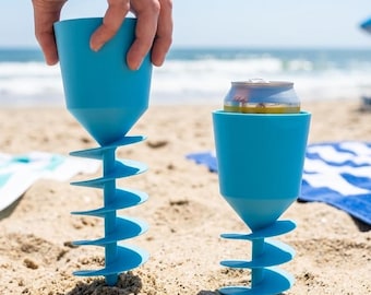 Soporte para bebidas de playa impreso en 3D / Soporte para vasos de arena para playa, camping y picnics