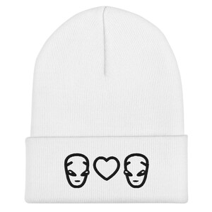 Cuffed Beanie Alien Lover SciFi Women Men Winter Toque Warm Beanie Hat Winter Hat Cute Alien Gift Ideas Winter gifts