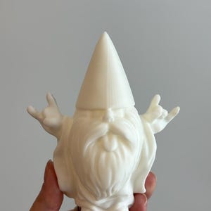 Handmade Garden Gnome: Rock On Music Lover, Funny Garden Decor