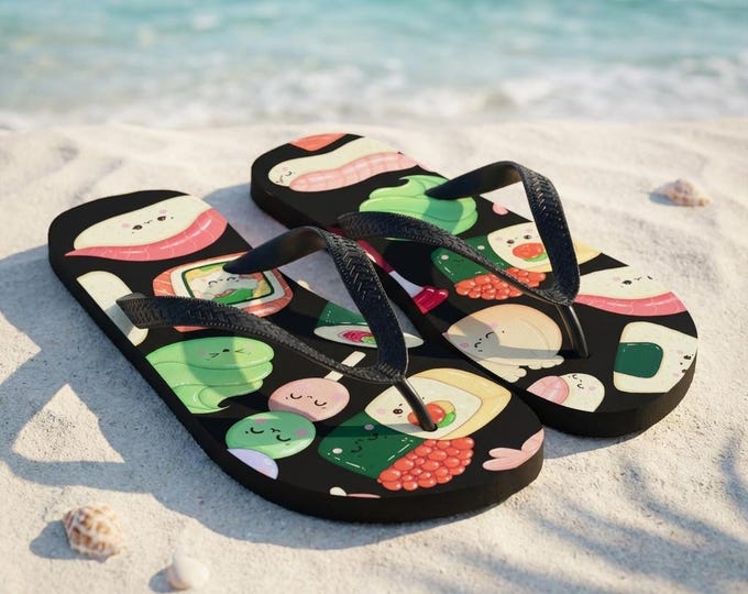 Sushi Flip Flops: Adorable Cartoon Foodie Sandals for Summer Womens Mens