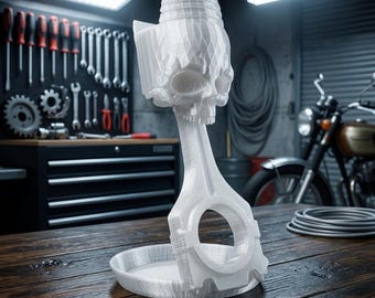 Headsethouder met schedelzuiger, 3D-geprint dienblad, garagebureaudecor, cadeau automan