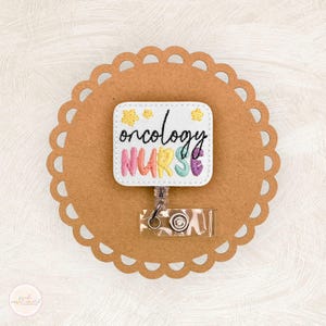 Oncology Nurse Badge Reel, Oncology Badge Reel, Cancer Nurse Badge Reel, Retractable Badge Holder, Coworker Gifts