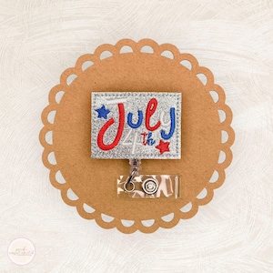July 4th Badge Reel, 4th of July Badge Reel, Independence Day Badge Reel, Patriotic Badge Reel, Retractable Badge Reel, Coworker Gift