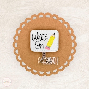 Write On Badge Reel, Teacher Badge Reel, School Badge Reel, Teacher Lanyard, ID Holder, Badge Buddy, Retractable Badge Reel, Coworker Gift