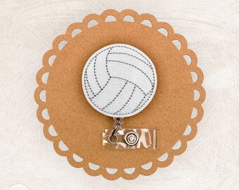 Volleyball Badge Reel, Sport Badge Reel, Teacher Lanyard, MRI Safe, Badge Clip, ID Holder, Retractable Lanyard, Name Tag, Coworker Gift