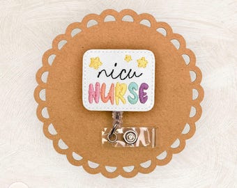 Nicu Nurse Badge Reel, Newborn Baby Badge Reel, Neonatal ICU Badge Reel, Retractable Badge Holder, Nurse Gifts