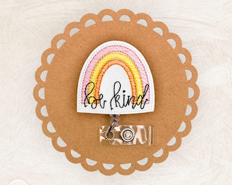 Be Kind Rainbow Badge Reel, Positivity Badge Reel, Kindness Badge Reel, Everyday Badge Reel, Retractable Badge Holder, Coworker Gifts