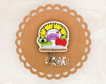 Book Worm Rainbow Badge Reel, Teacher, Name Tag Holder, Belt Clip, Nurse Accessories, Carabiner, Keychain, ID Badge Clip, Coworker Gift