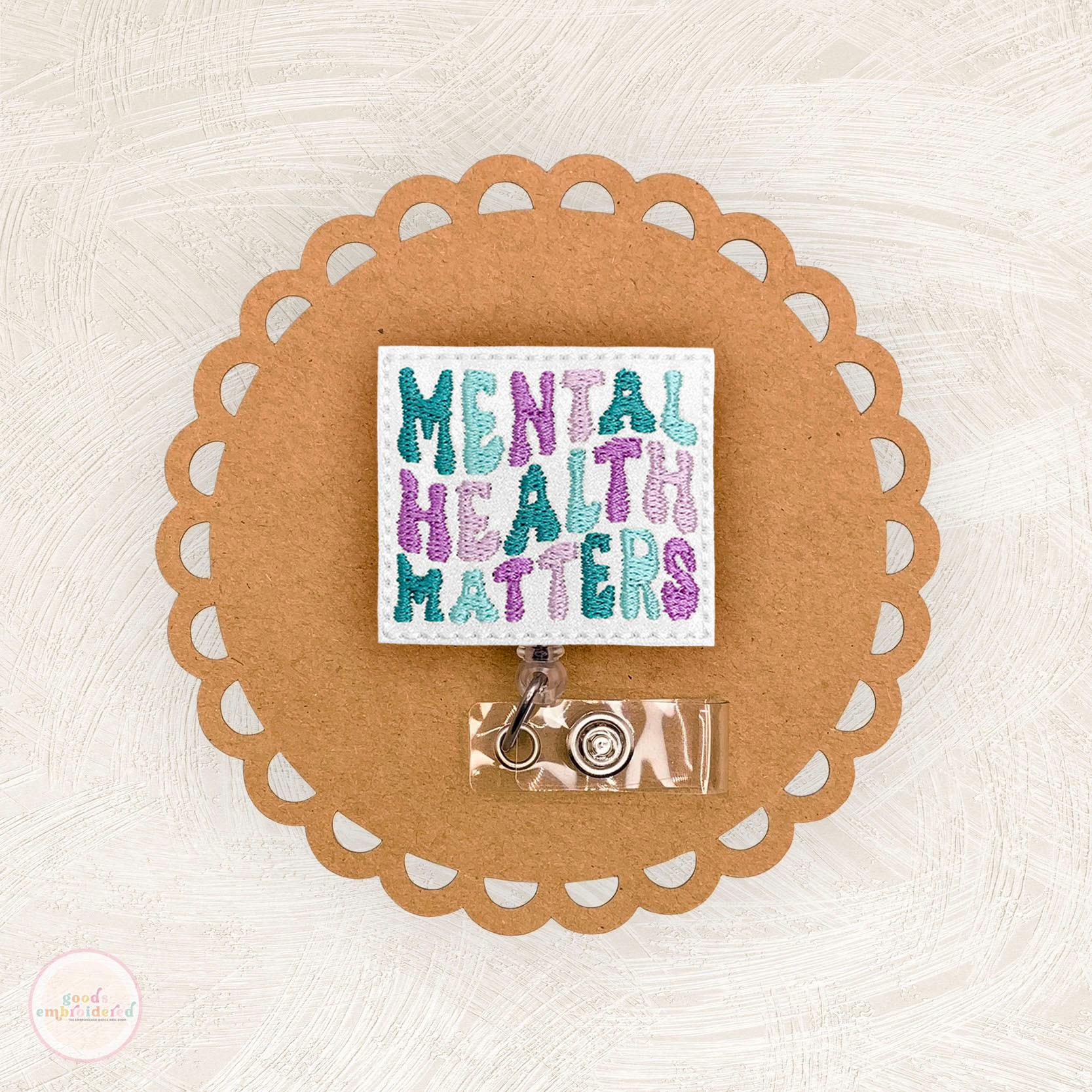 Mental Health Matters Badge Reel, Positivity Badge Reel, Psychology Badge Reel, Retractable Badge Holder, Nurse Gifts
