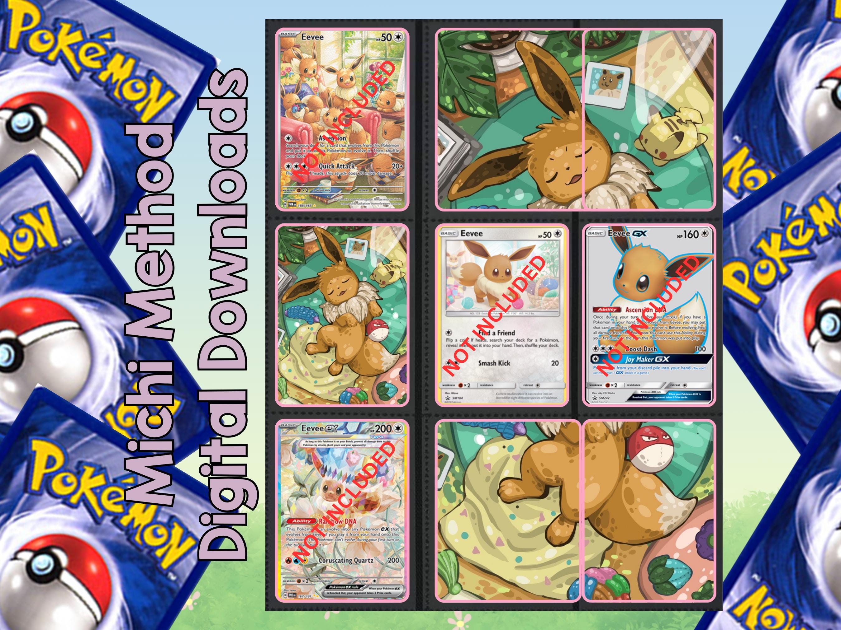 Eevee Michi Method Pokémon Binder Inserts | Single & Double Card