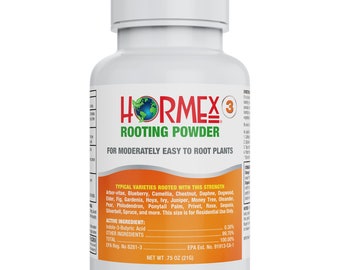 Hormex Rooting Hormone #3 (0.3% IBA) - All-Purpose Rooting Powder for Common Houseplant & Garden Cuttings | Clone a Wide Variety of Plants