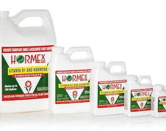 Hormex Vitamin B1 Rooting Hormone Concentrate – Rapid Root Growth Stimulator for Stronger, Healthier Plants - Also Prevents Transplant Shock